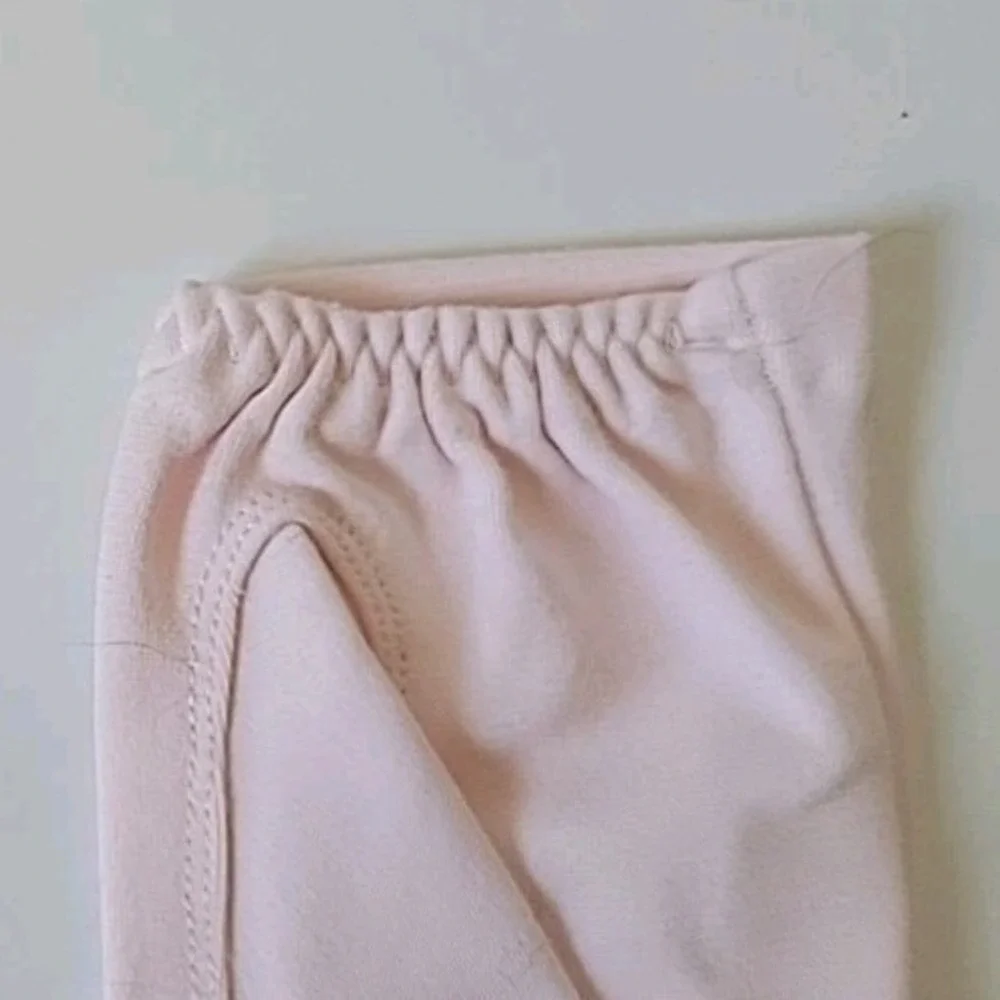 Wear Right Vintage Wristlet‎ Five Finger Gloves Pastel Pink Nylon Easter Party